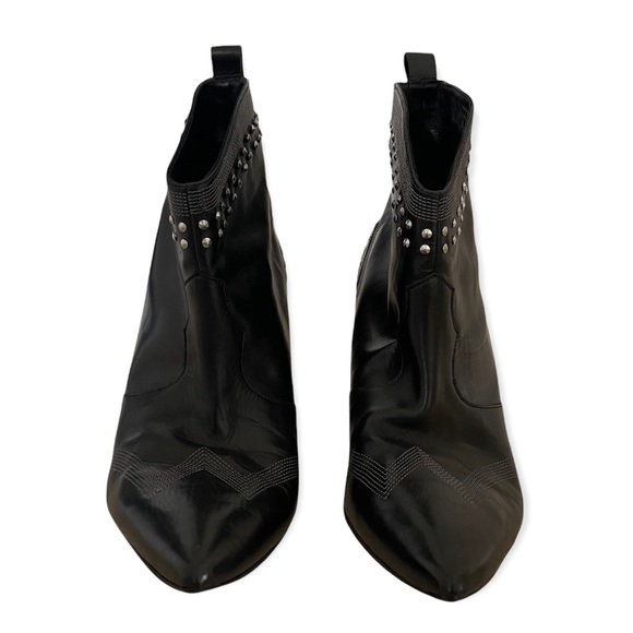 🌺Final Price w/Free Shipping🌺Sigerson Morrison Leather Studded Ankle Boots 8.5 - Picture 4 of 9